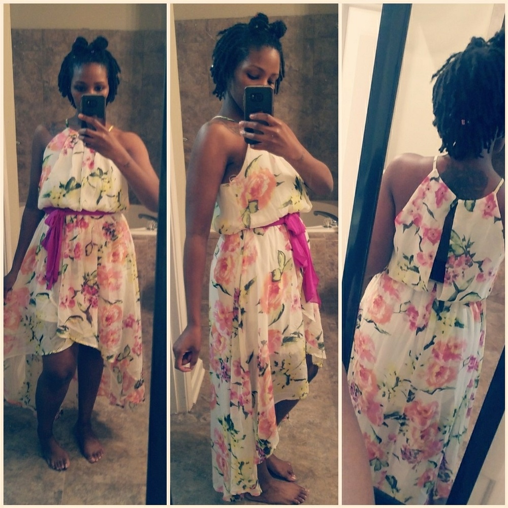 Sheer Floral Dress